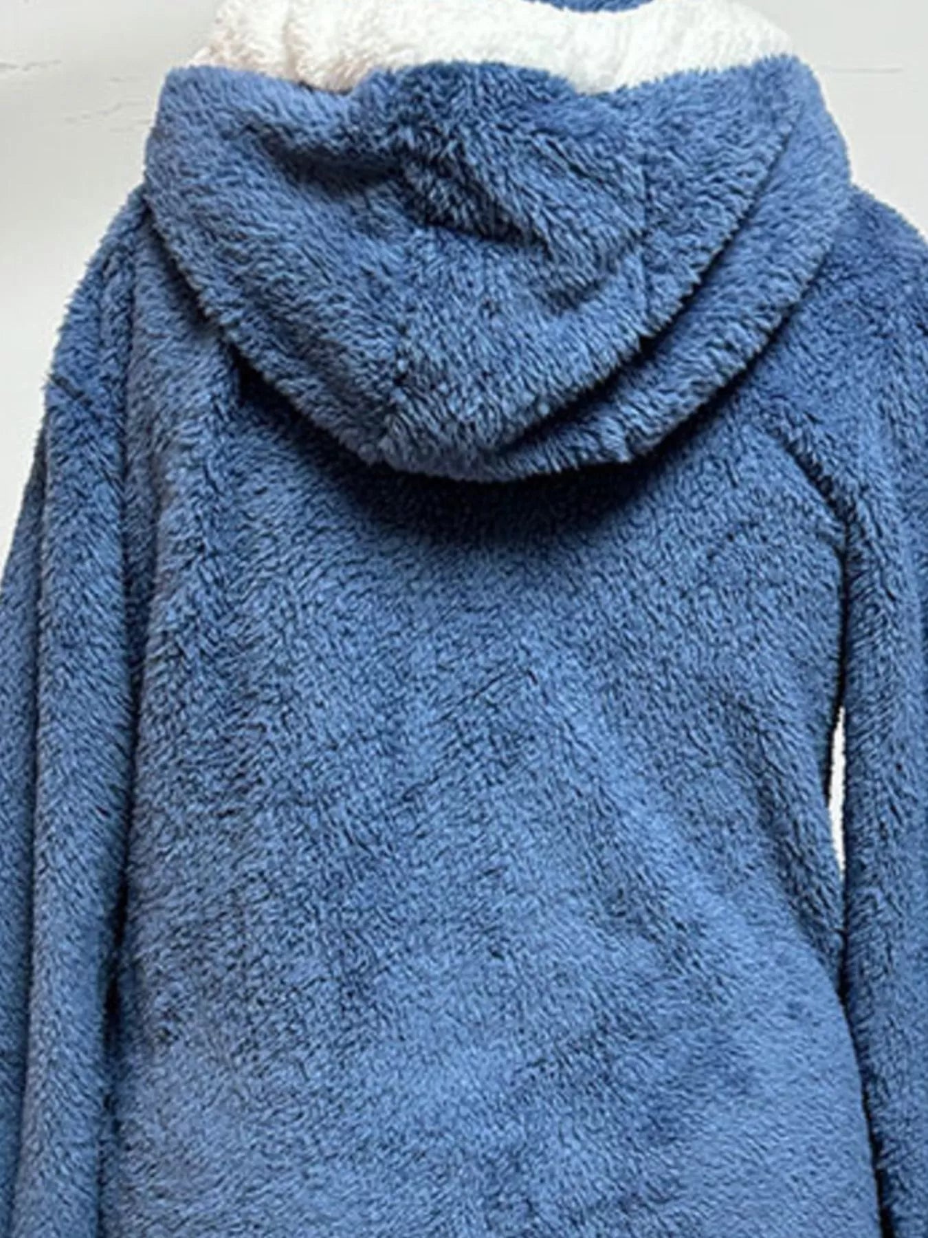 Cozy Fleece Hooded Longline Zip Up Outerwear - PBNJ FASHIONS