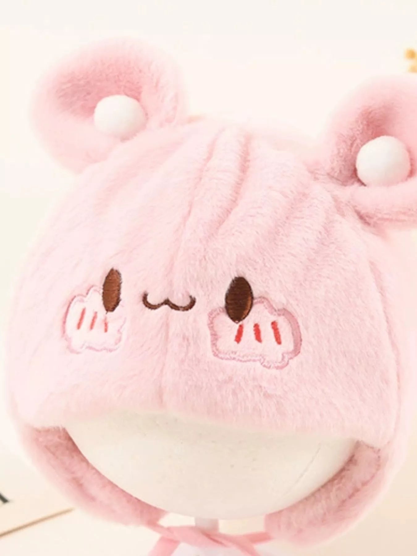 Children's Cute Bear Ear Plush Hat - PBNJ FASHIONS