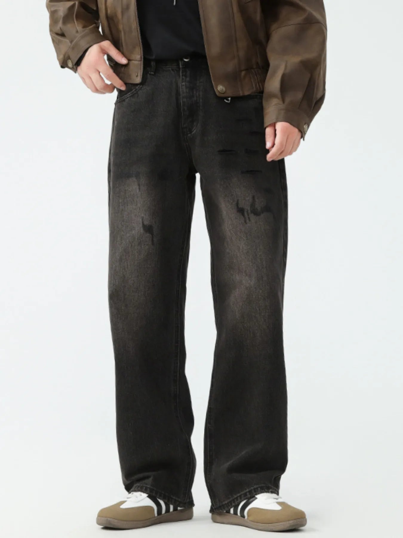 Men's Full Size Wash Wide Leg Jeans Plus Size - PBNJ FASHIONS