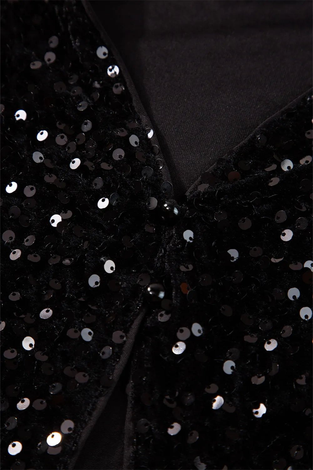 Sequin Round Neck Long Sleeve Blouse - PBNJ FASHIONS