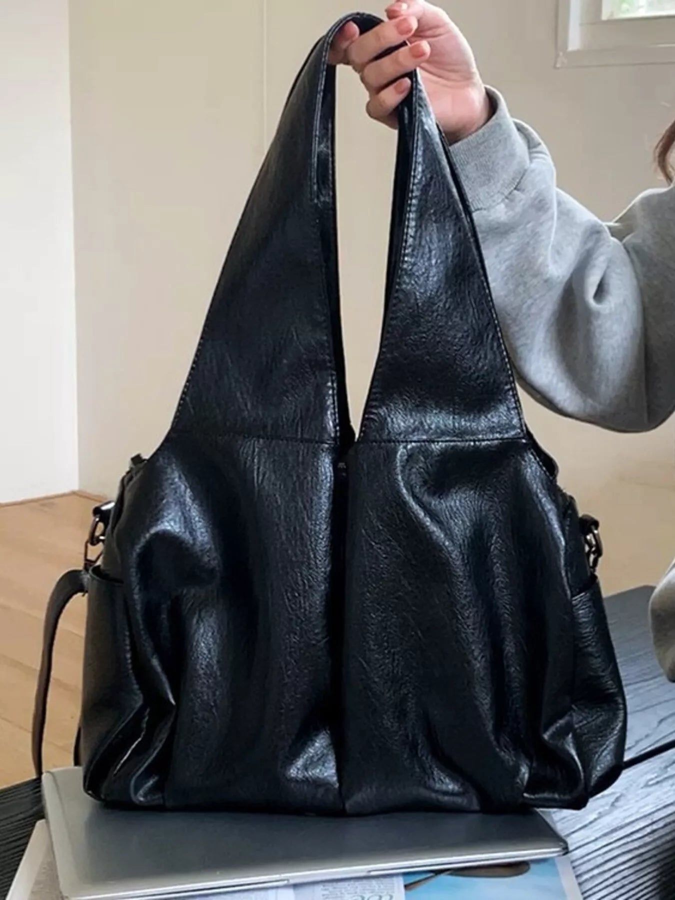 PU Leather Tote Bag - PBNJ FASHIONS
