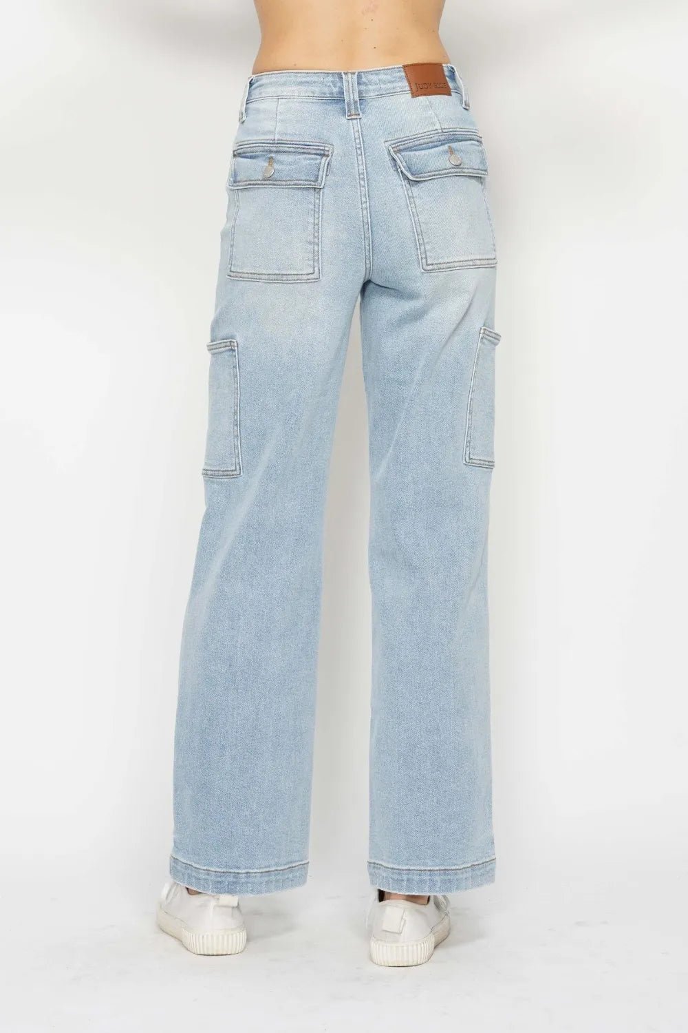 Judy Blue Full Size High Waist Straight Cargo Jeans - PBNJ FASHIONS