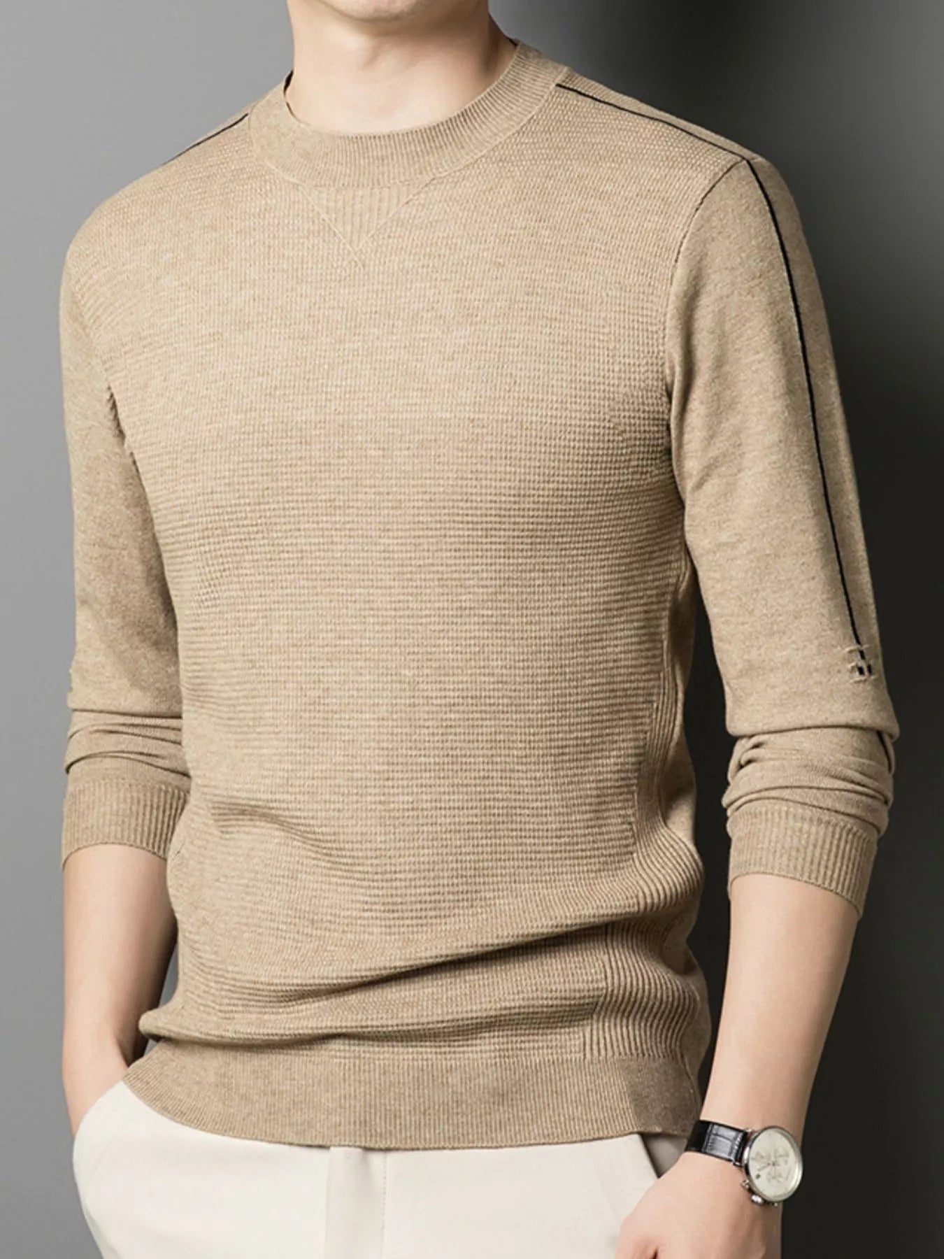 Men's Plus Size Textured Slim Fit Knit Top - PBNJ FASHIONS