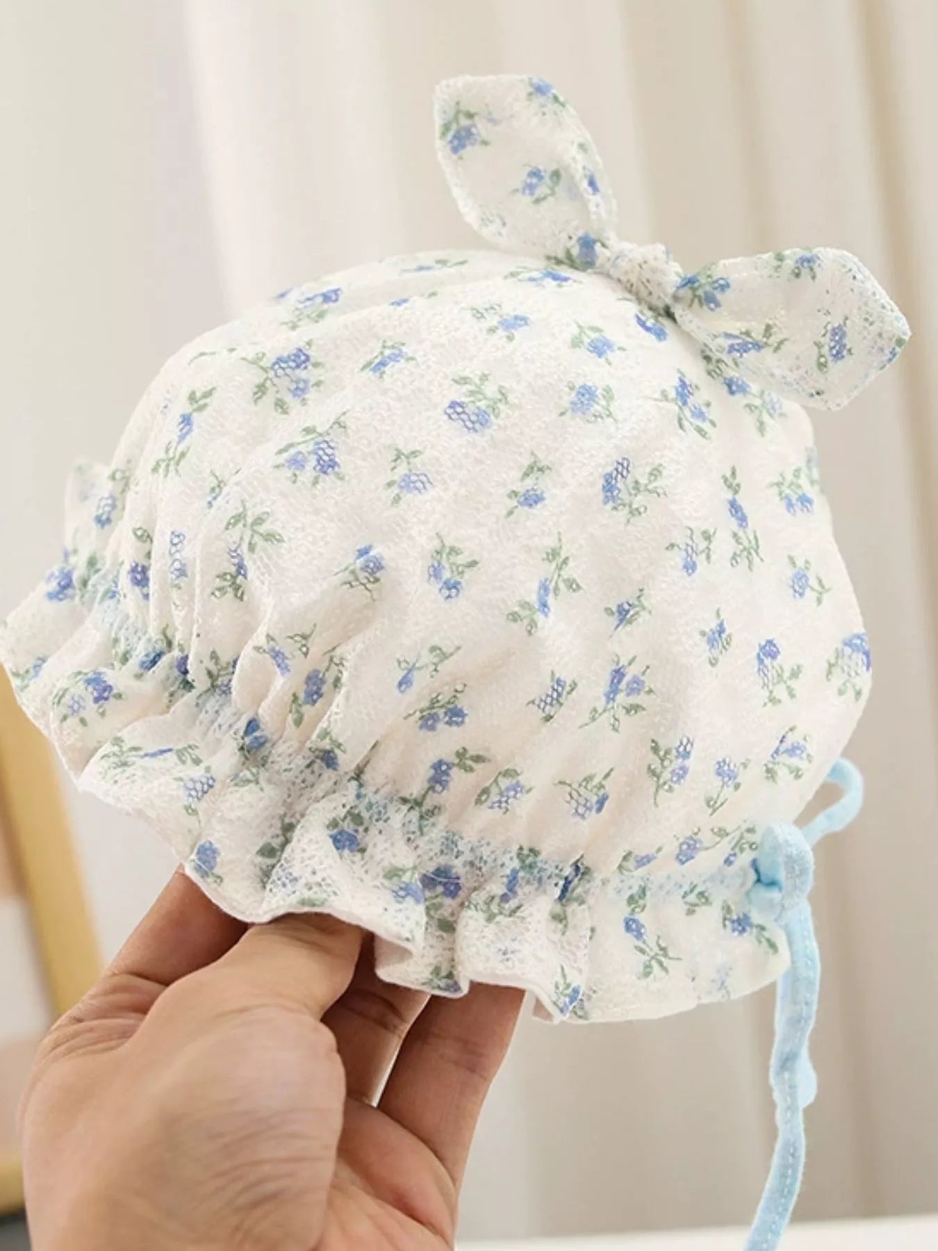 Children's Floral Print Bunny Ear Hat - PBNJ FASHIONS