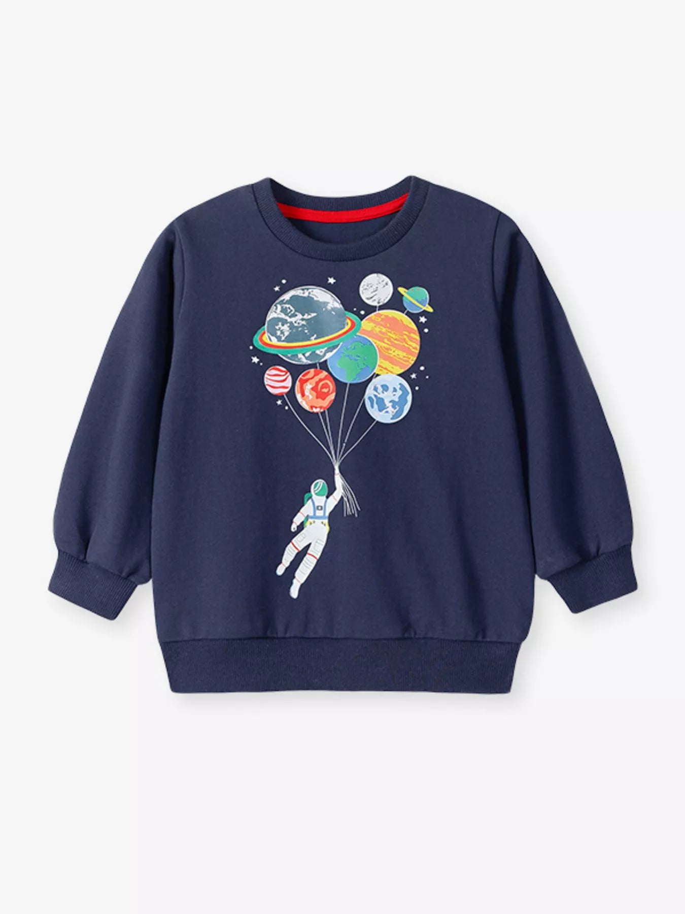 Children's Astronaut Planet Graphic Crew Neck Sweatshirt - PBNJ FASHIONS