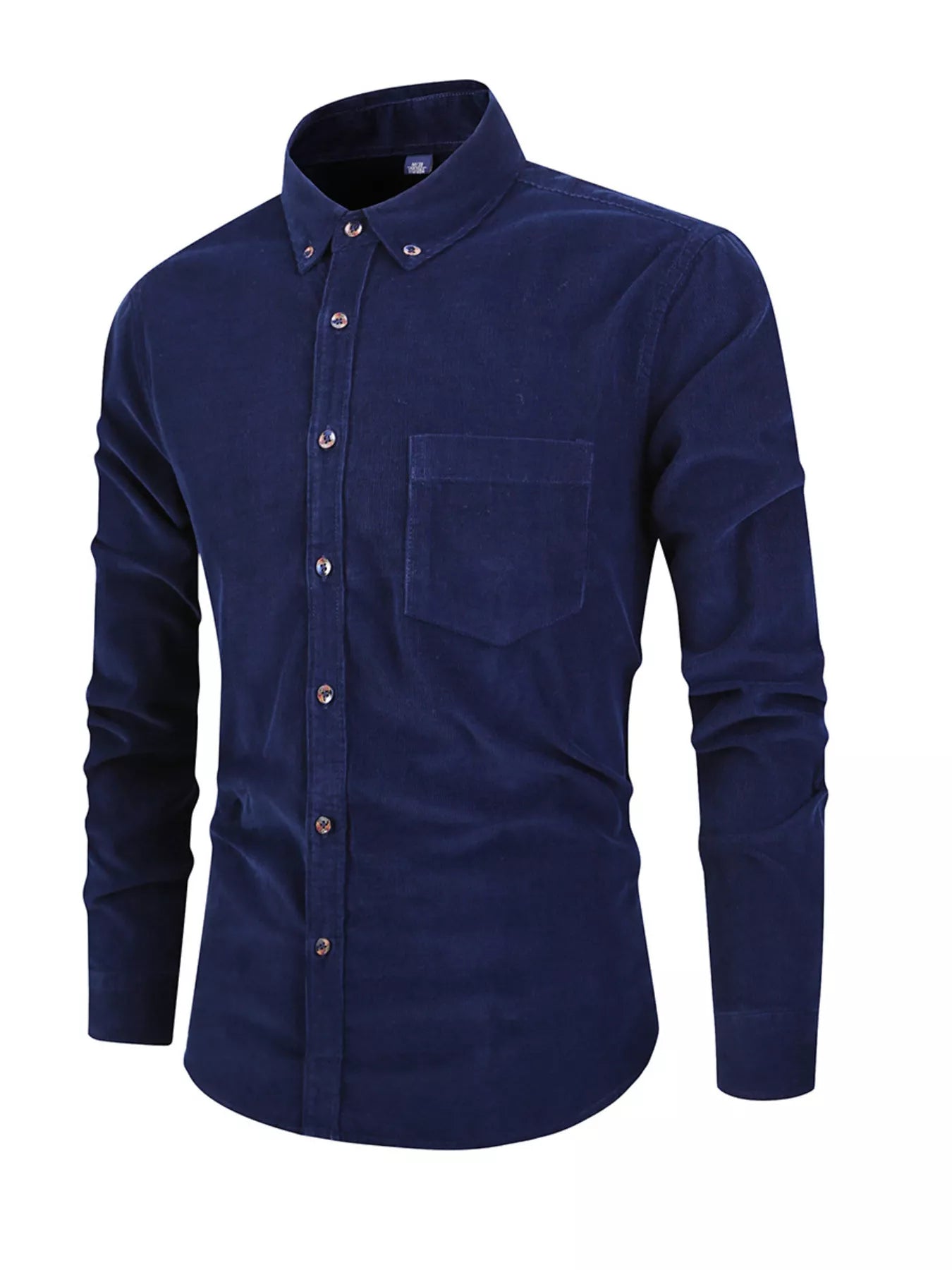 Men's Full Size Corduroy Long Sleeve Button - Down Shirt Plus Size - PBNJ FASHIONS