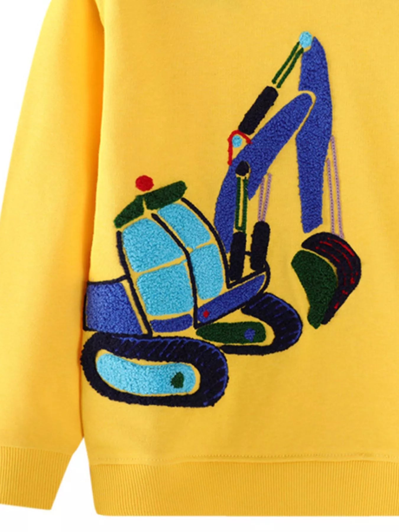 Children's Excavator Round Neck Sweatshirt - PBNJ FASHIONS