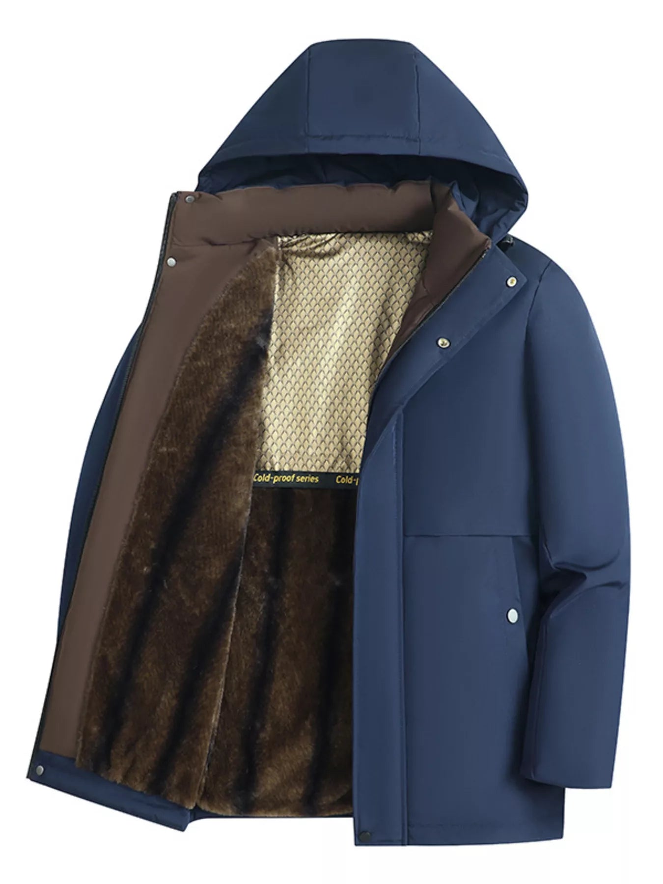 Men's Plus Size Fleece Lined Hooded Winter Coat - PBNJ FASHIONS