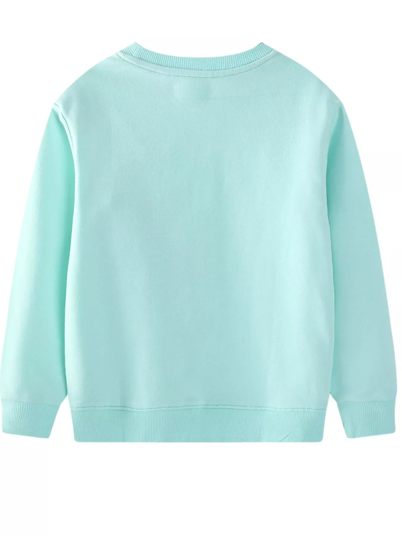 Children's Flower Embroidered Crew Neck Sweatshirt - PBNJ FASHIONS
