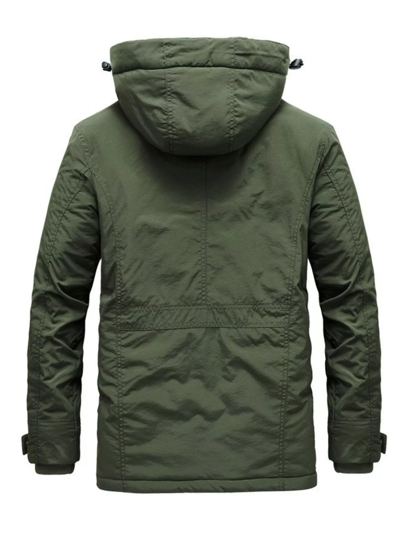 Men's Plus Size Winter Zip Up Hooded Parka Jacket - PBNJ FASHIONS