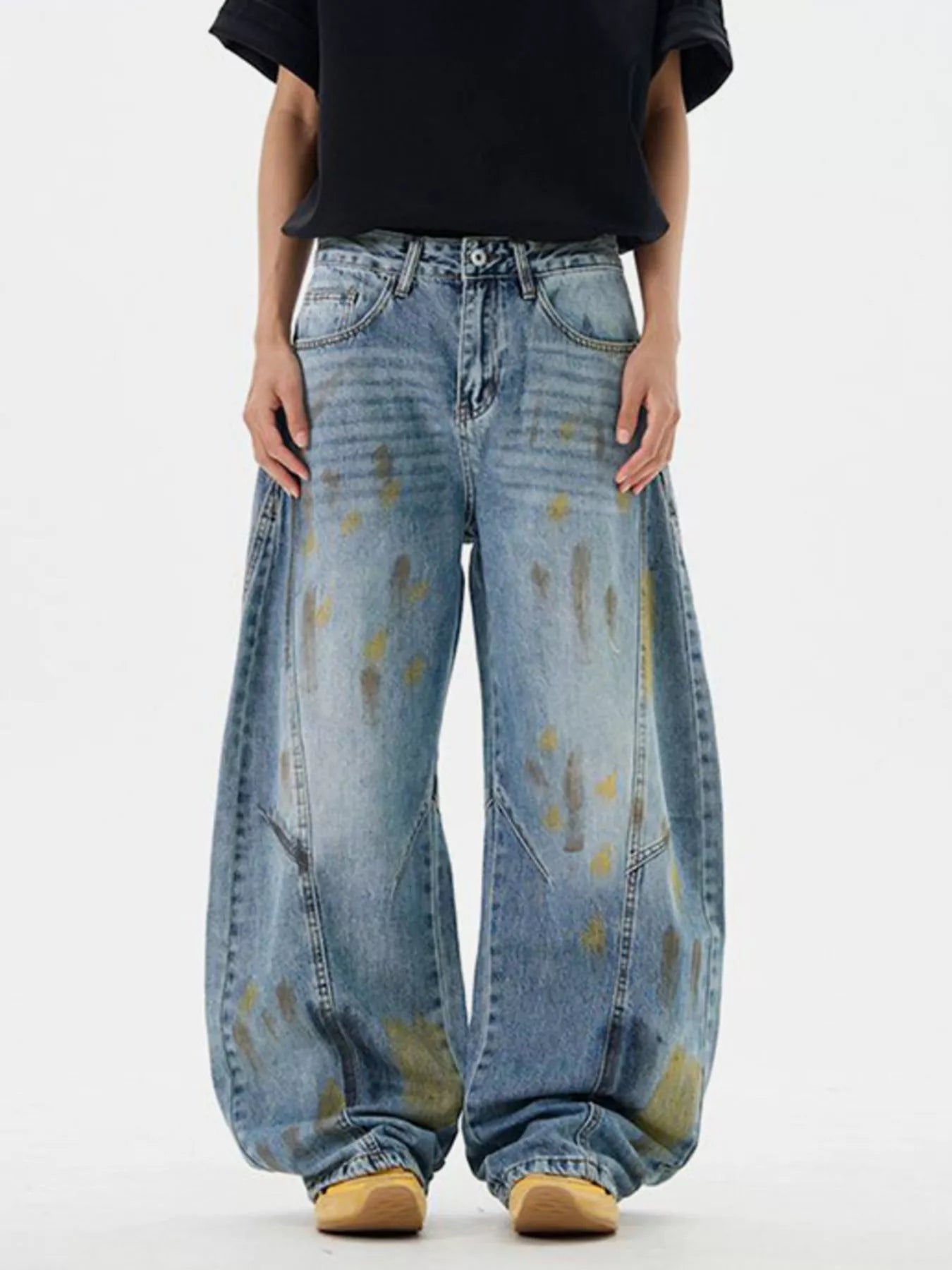 Men's Wide Leg Jeans - Oversized, Stretchy, 100% Cotton - Machine Washable - Various Sizes Available - PBNJ FASHIONS