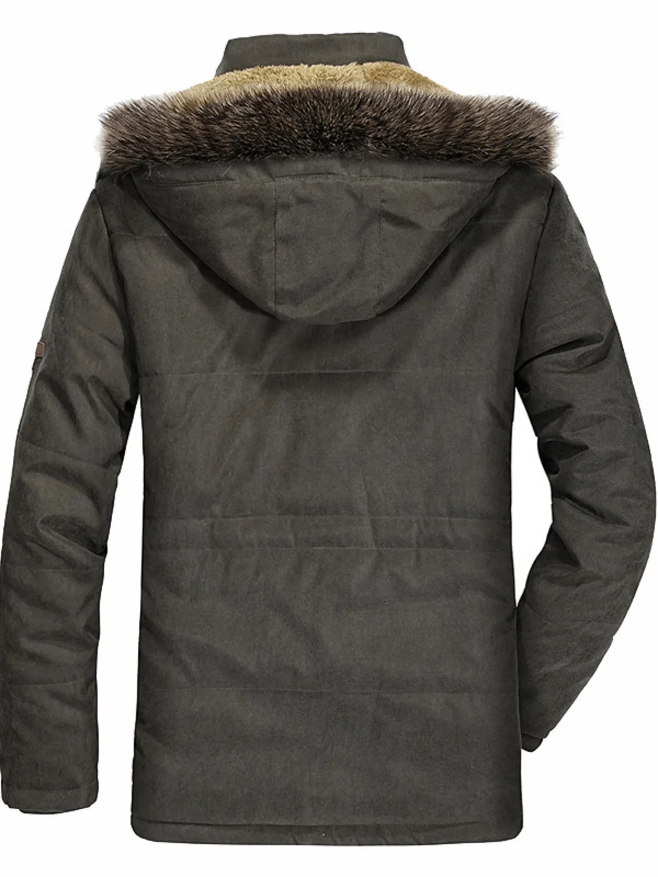 Men's Plus Size Warm Fur Hooded Winter Coat - PBNJ FASHIONS