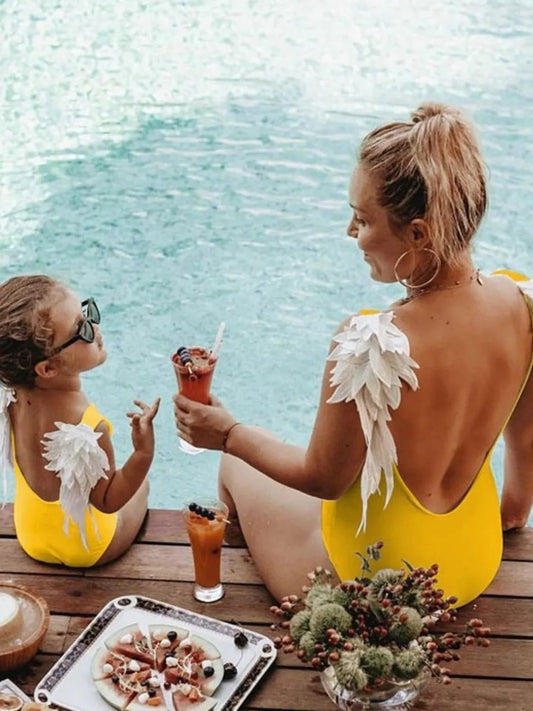 Backless Wide Strap Parent - Child Swimwear - PBNJ FASHIONS