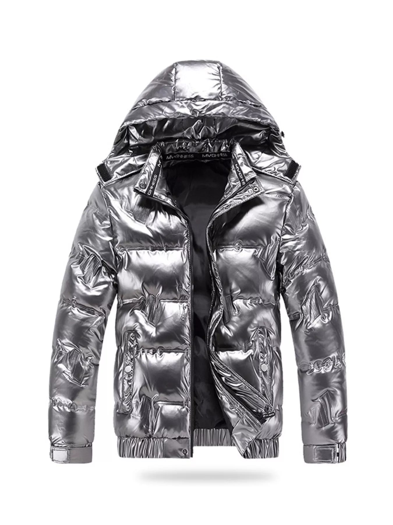 Men's Plus Size Zip Up Puffer Jacket with Hood - PBNJ FASHIONS