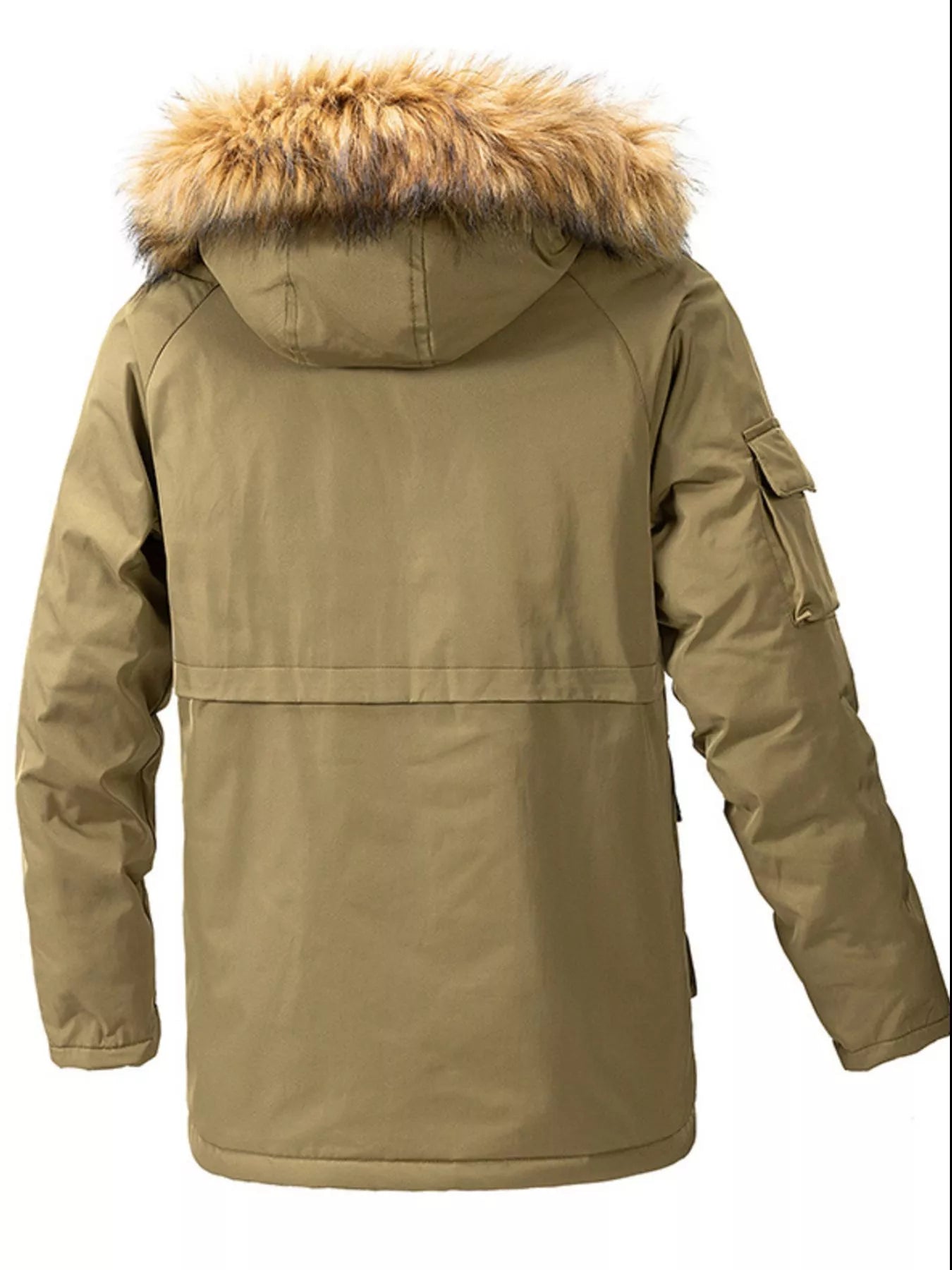 Men's Plus Size Fur Hooded Winter Parka Coat - PBNJ FASHIONS