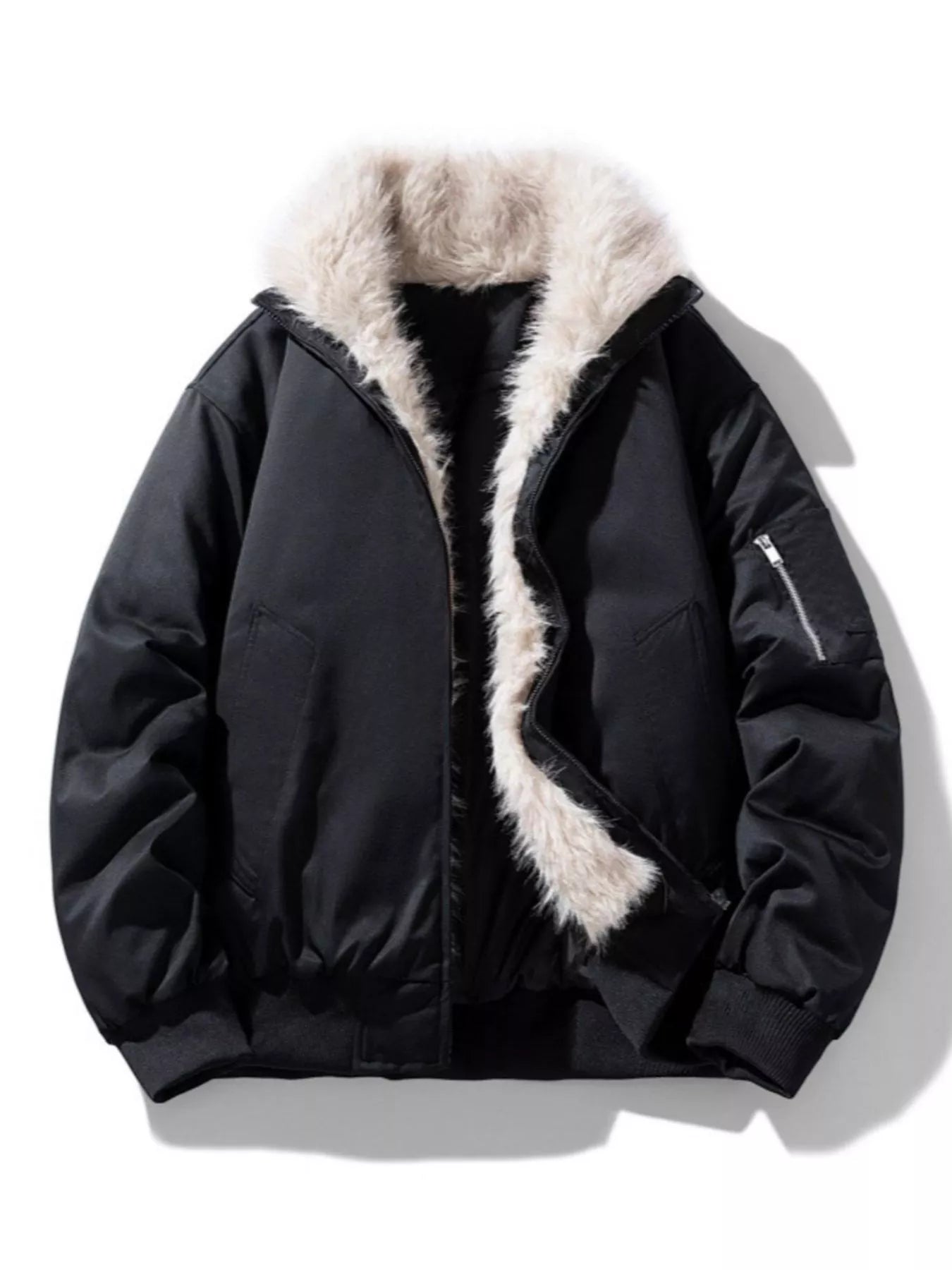 Men's Plus Size Zip Up Bomber Jacket - PBNJ FASHIONS