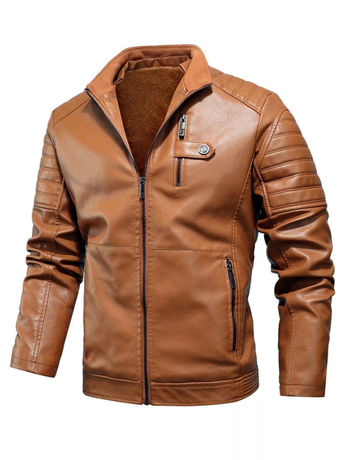 Men's Plus Size Zip Up Fleece Lined Jacket - PBNJ FASHIONS
