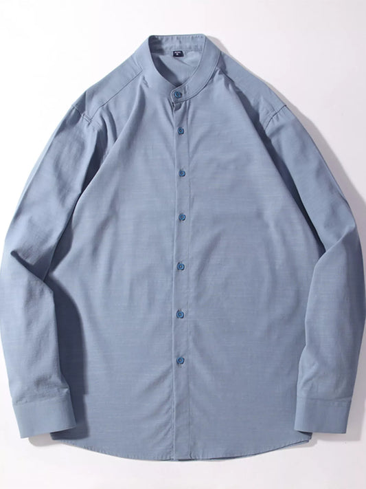 Men's Full Size Button Up Long Sleeve Shirt Plus Size - PBNJ FASHIONS