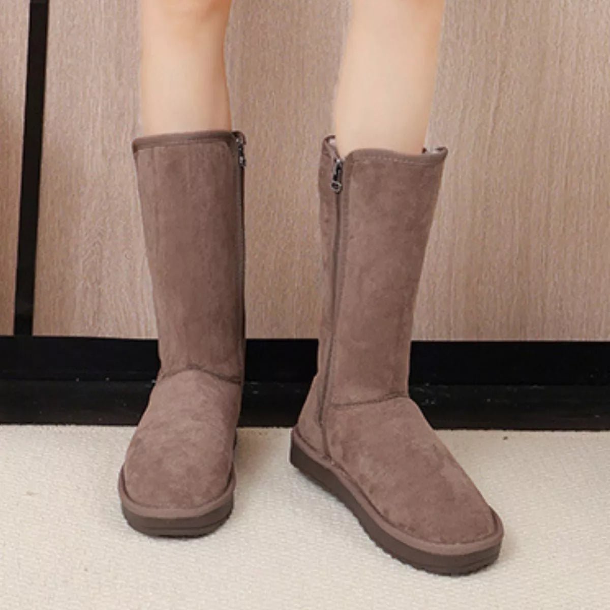Knee - High Boots with Zipper - PBNJ FASHIONS