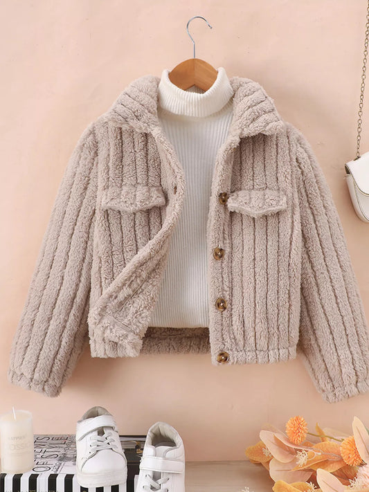 Children's Cozy Fleece Button - Down Jacket - PBNJ FASHIONS