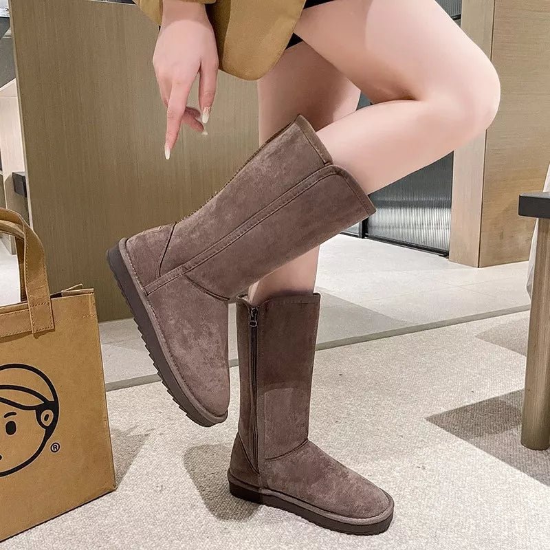 Knee - High Boots with Zipper - PBNJ FASHIONS