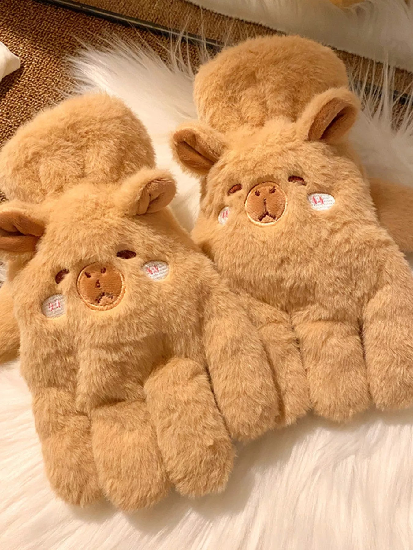 Cartoon Animal Plush Gloves - PBNJ FASHIONS