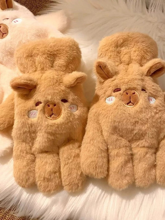 Cartoon Animal Plush Gloves - PBNJ FASHIONS