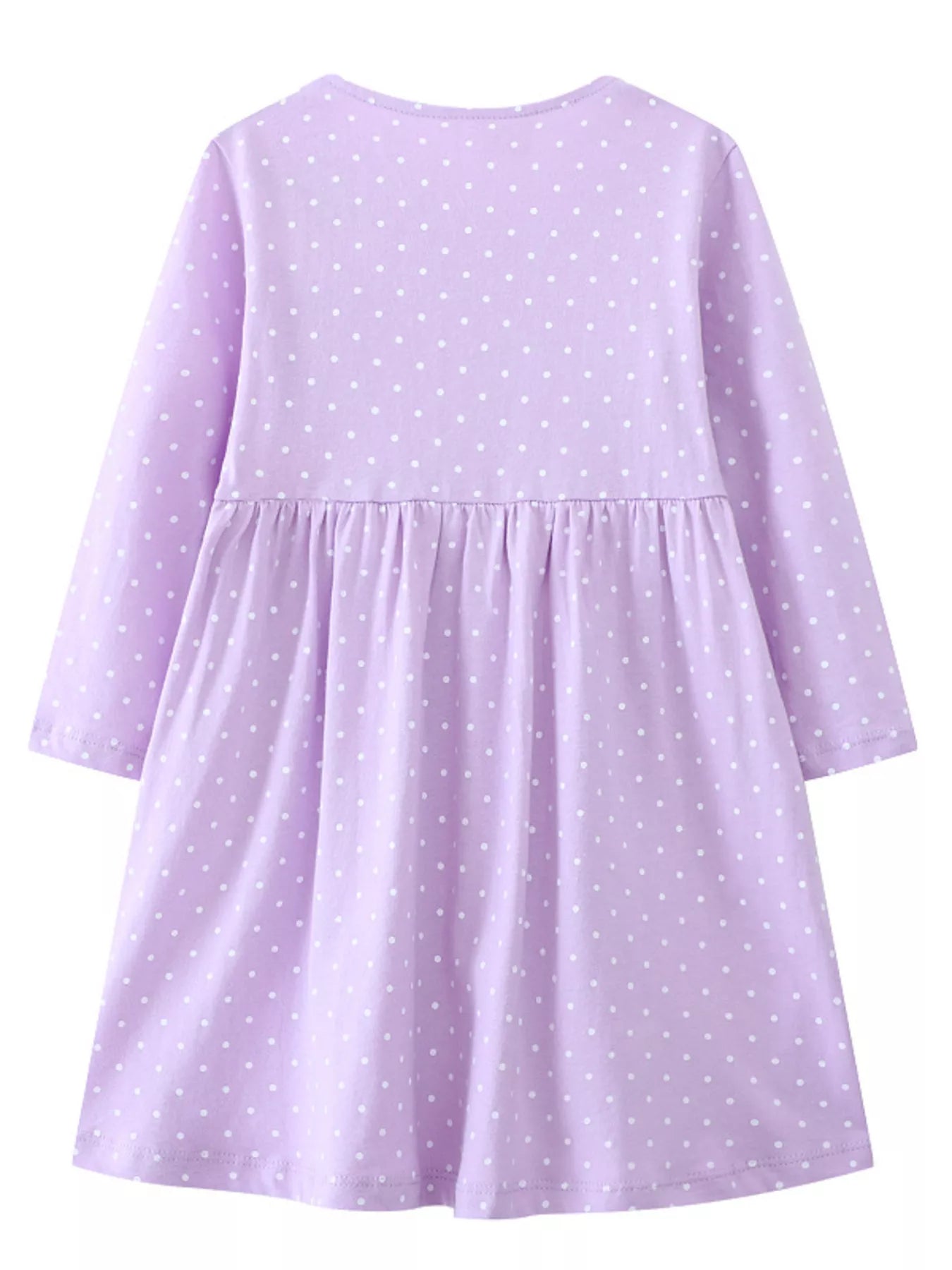 Children's Dinosaur Embroidered Polka Dot Dress - PBNJ FASHIONS