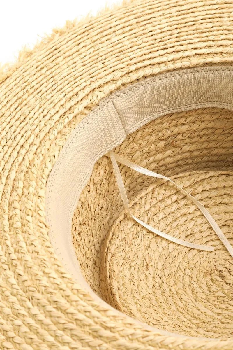 Fame Cutout Woven Straw Hat - PBNJ FASHIONS