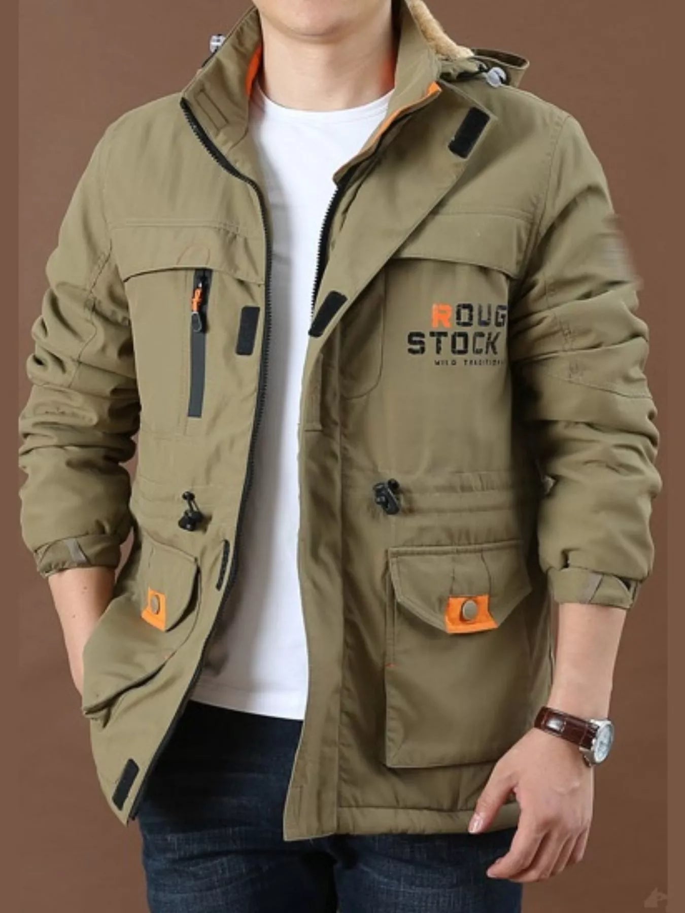 Men's Plus Size Warm Fleece Lined Hooded Jacket - PBNJ FASHIONS