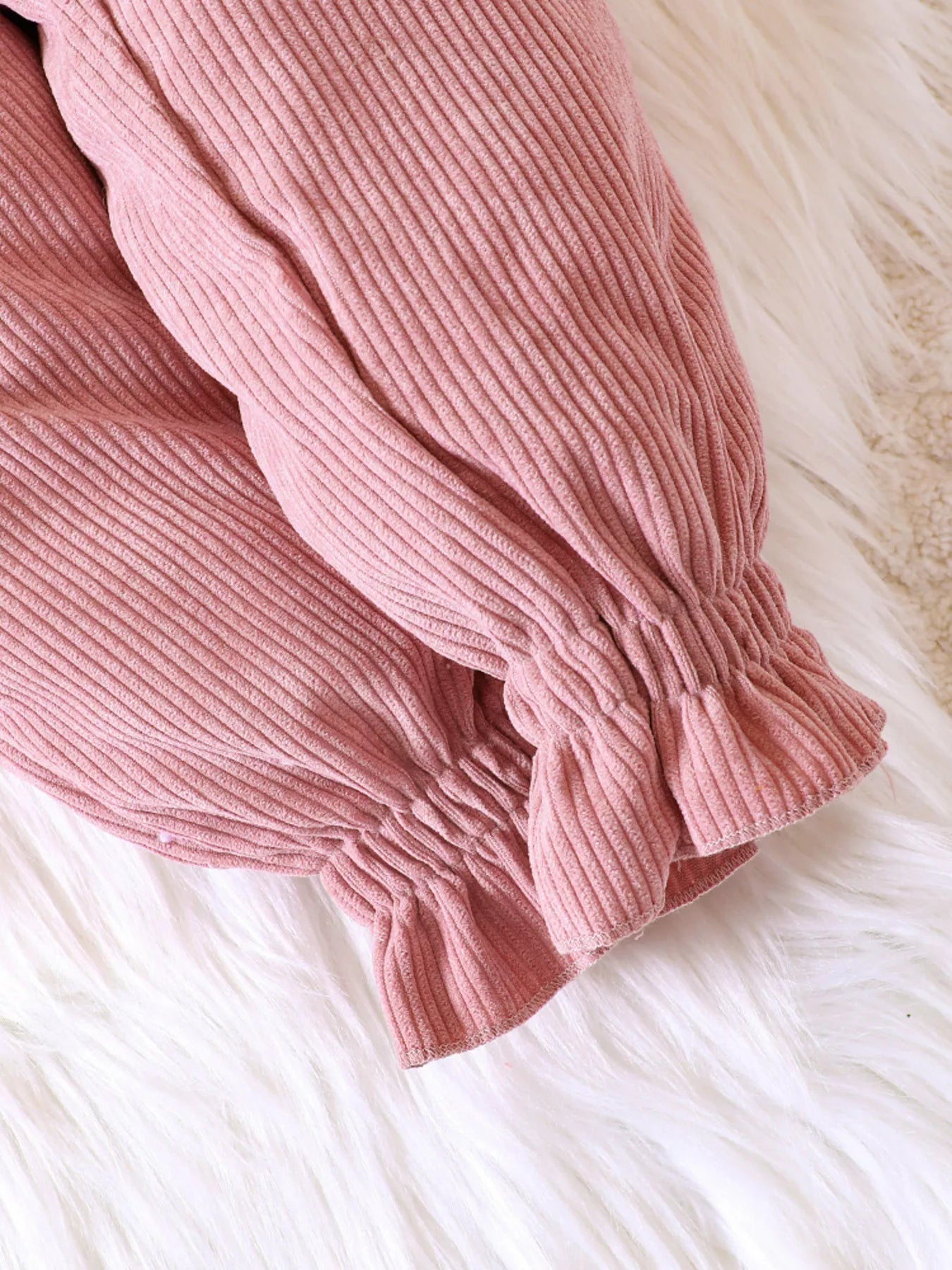 Children's Ruffled Hem Corduroy Pants - PBNJ FASHIONS