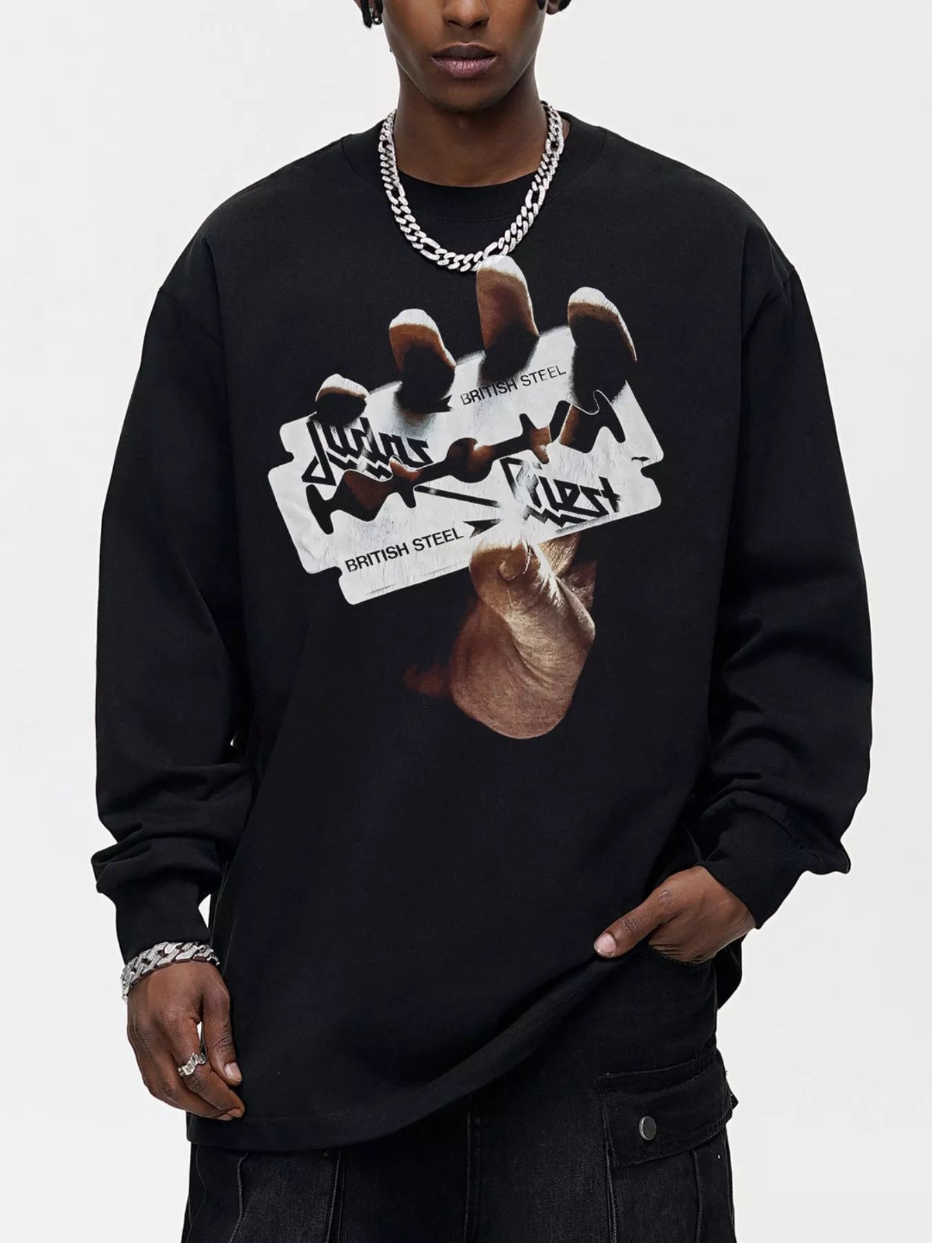 Men's Graphic Long Sleeve T-Shirt - PBNJ FASHIONS