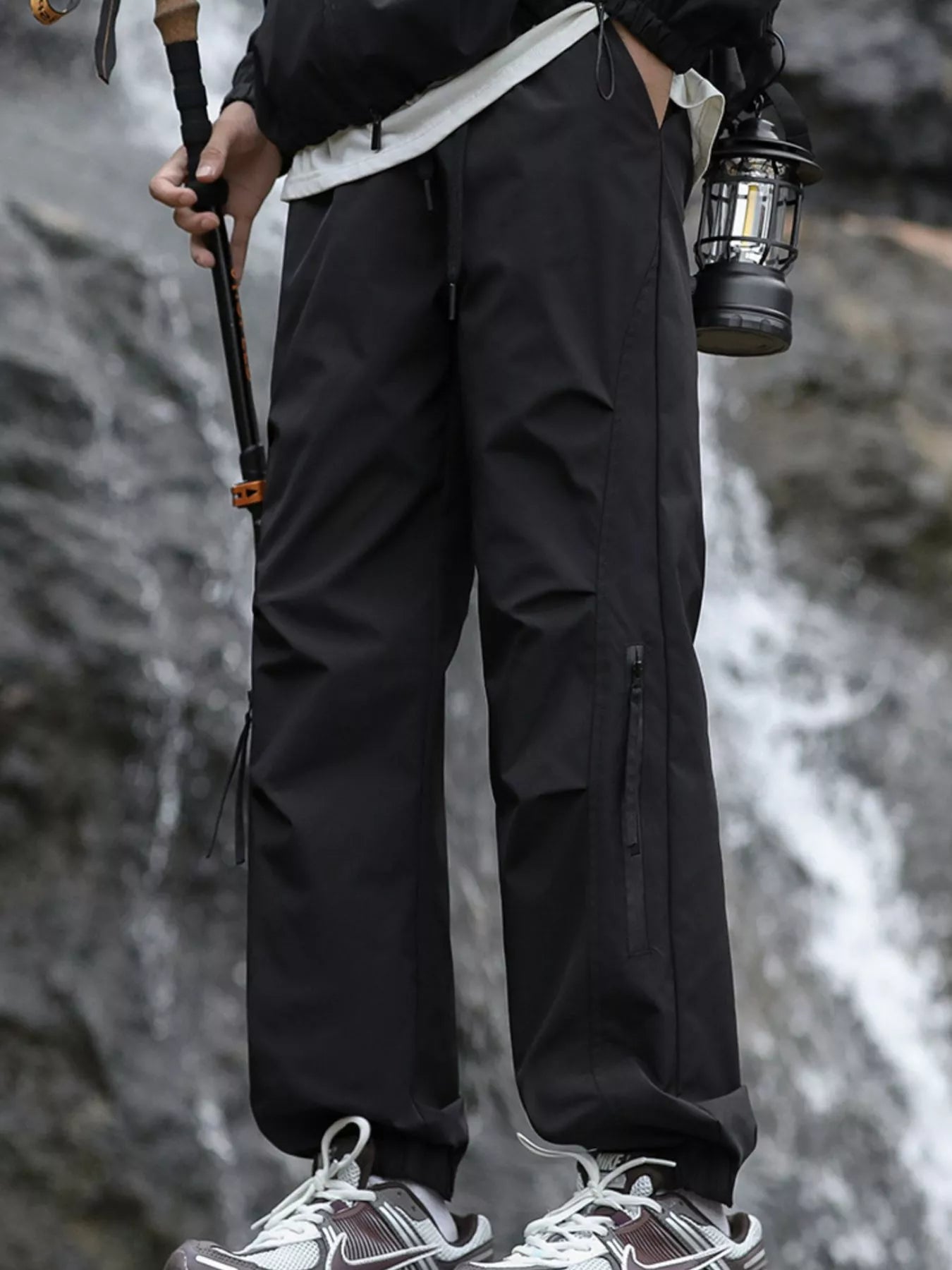 Men's Plus Size Cargo Pants with Zipper Pockets - PBNJ FASHIONS