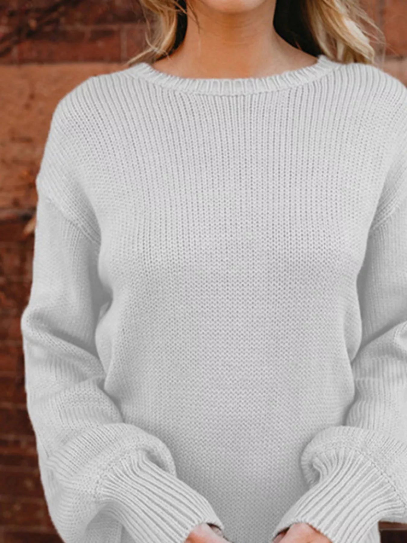 Tied Back Long Sleeve Sweater - PBNJ FASHIONS