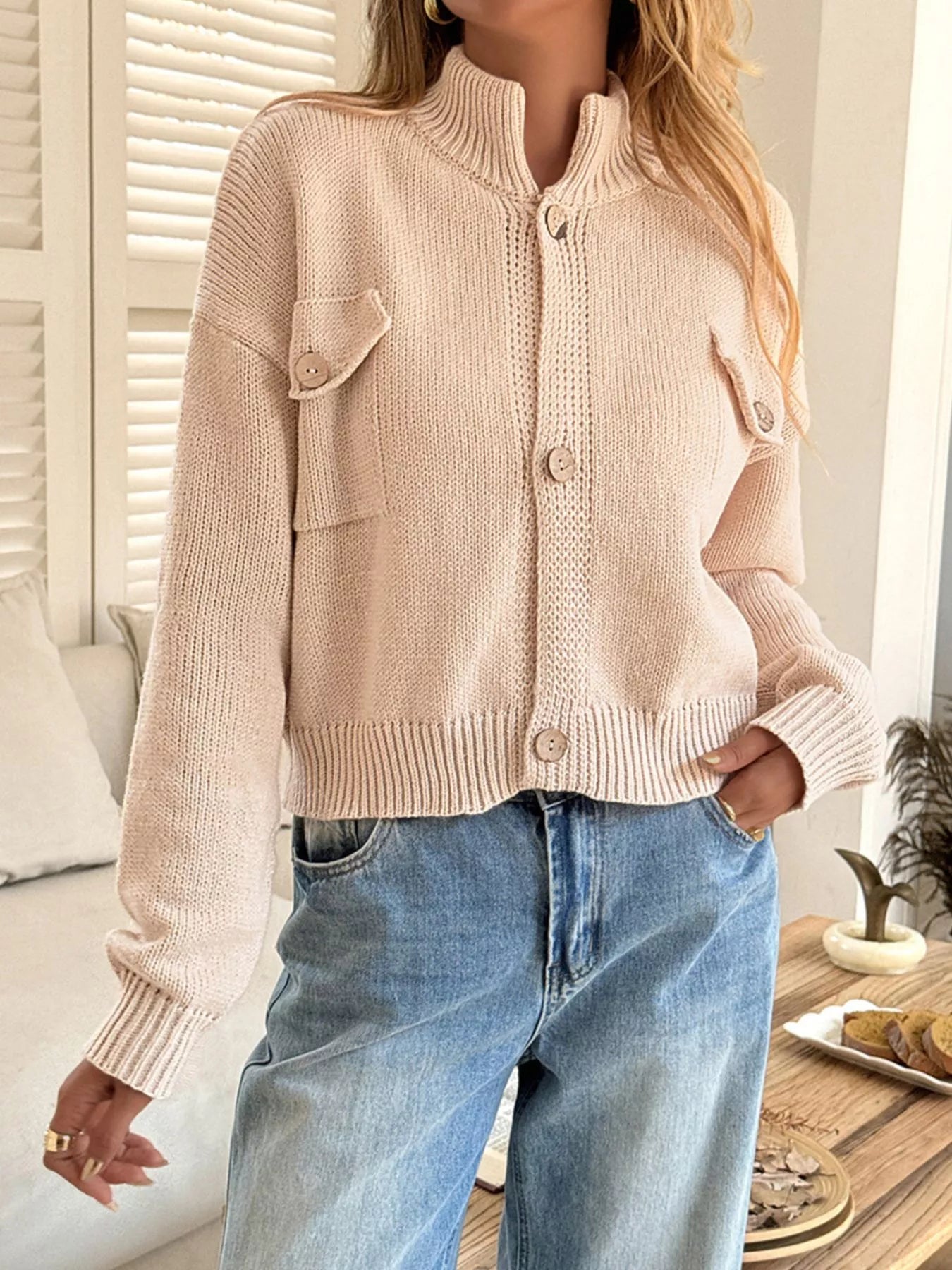 Button - Down Knit Cardigan - PBNJ FASHIONS