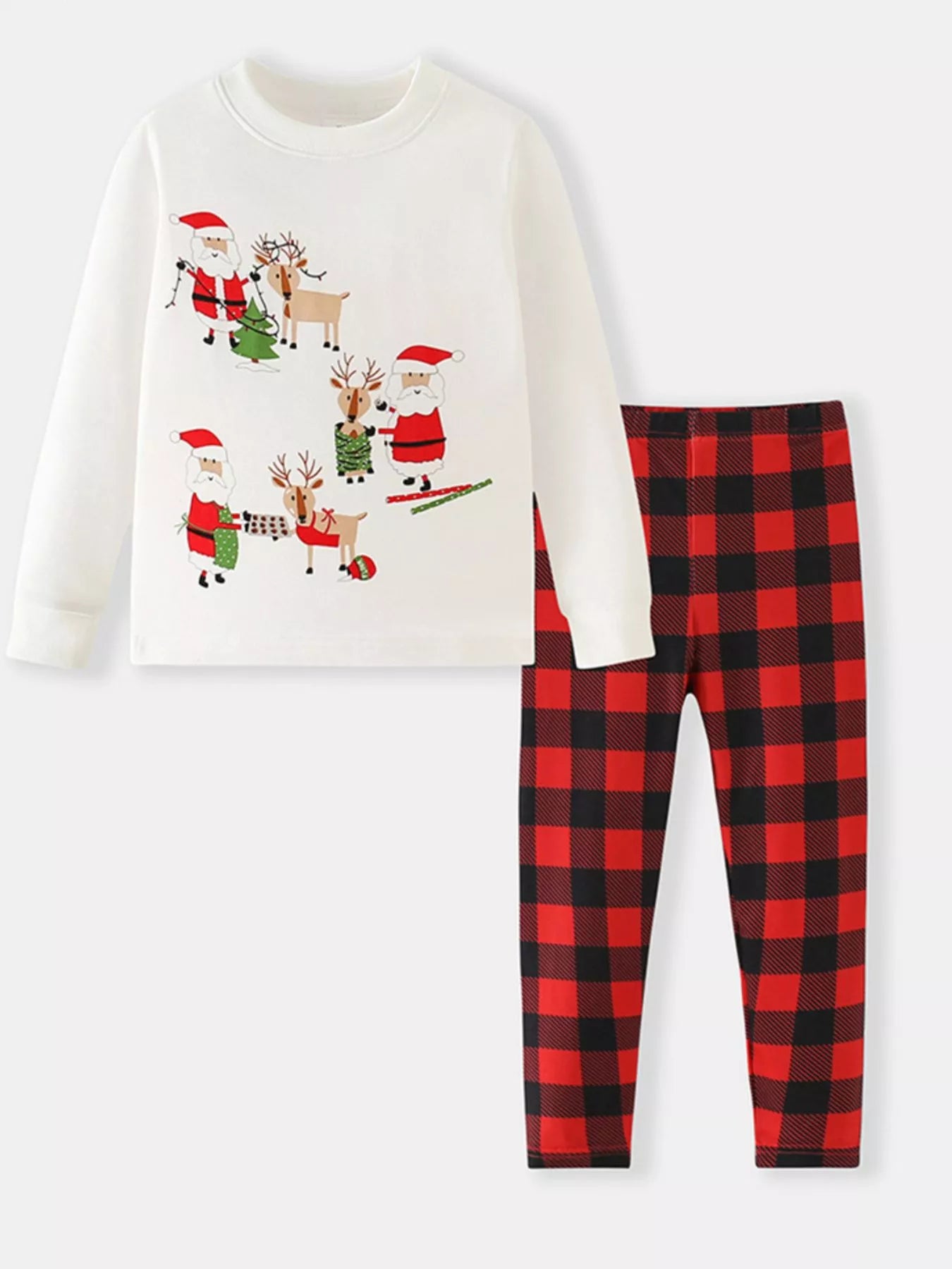 Children's Christmas Santa & Reindeer Pajama Set - PBNJ FASHIONS
