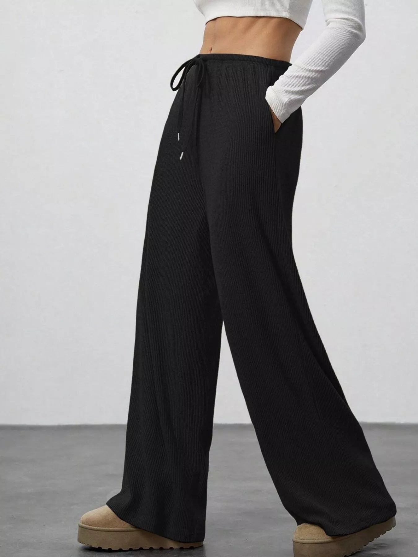 Relaxed Fit Drawstring Pants - PBNJ FASHIONS