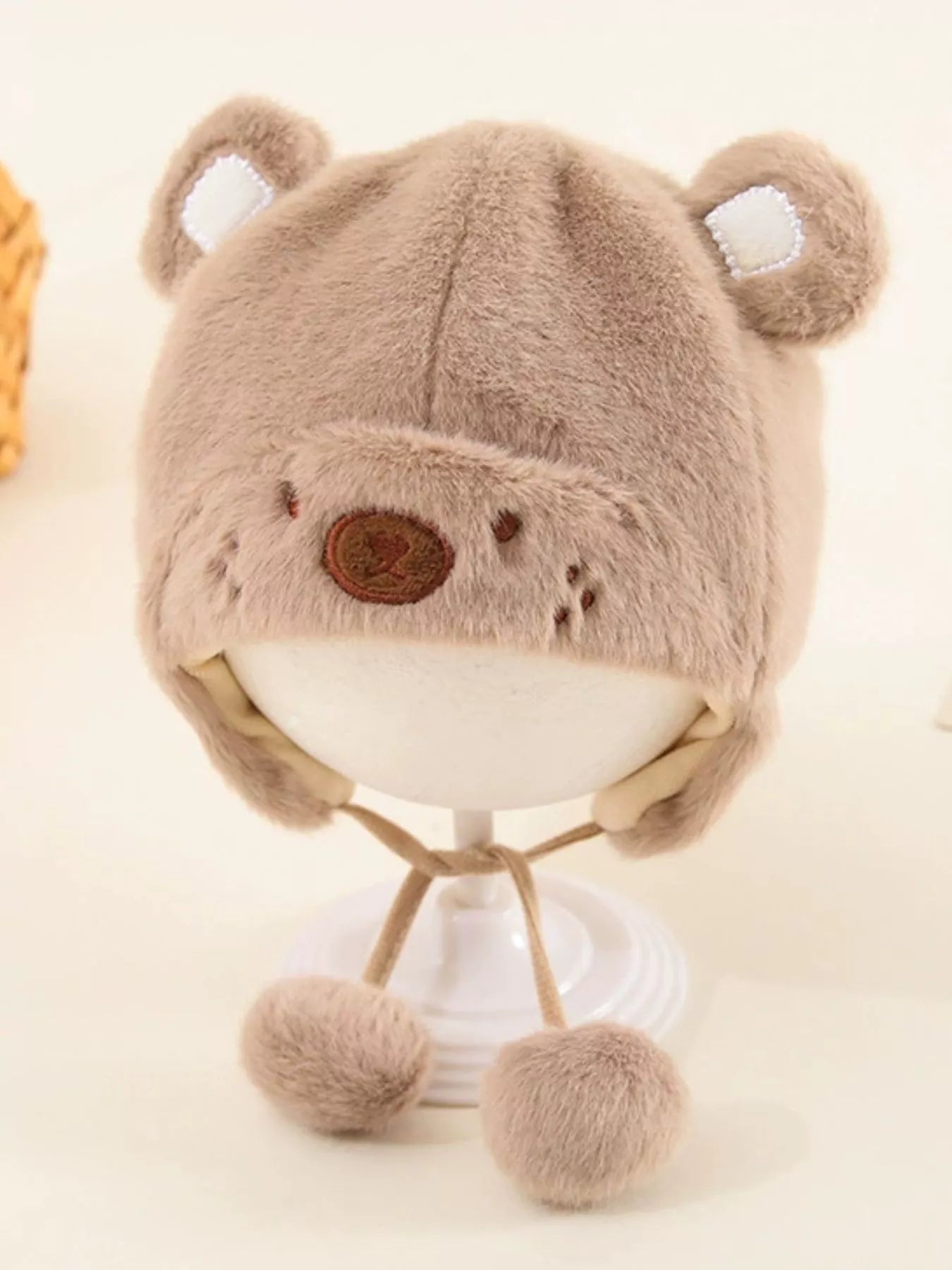 Children's Cute Bear Ear Plush Hat - PBNJ FASHIONS