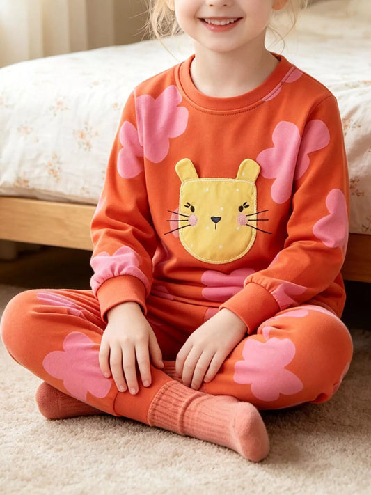 Children's Animal Long-Sleeve Top and Pants Set - PBNJ FASHIONS