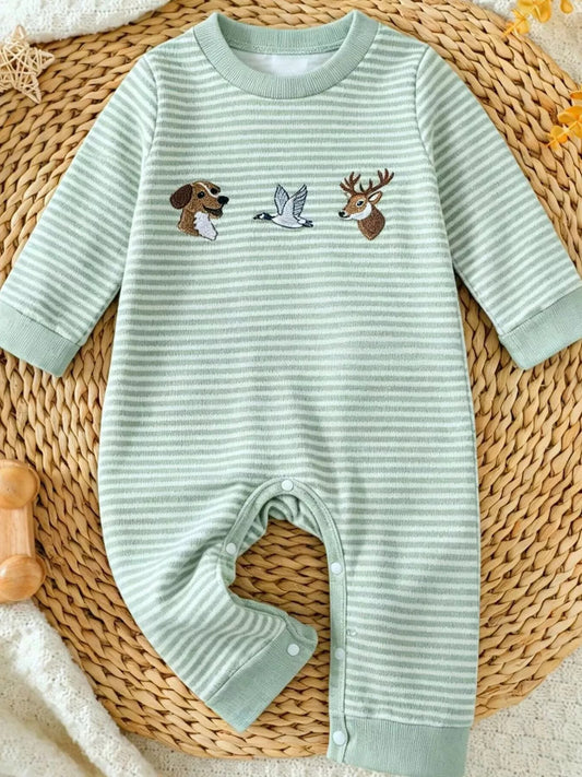 Children's Animal Striped Long Sleeve Jumpsuit - PBNJ FASHIONS
