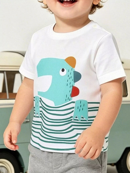 Children's Cartoon Graphic Short Sleeve T-Shirt - PBNJ FASHIONS