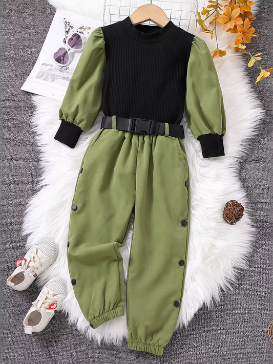 Children's Color Block Top and Pants Set - PBNJ FASHIONS