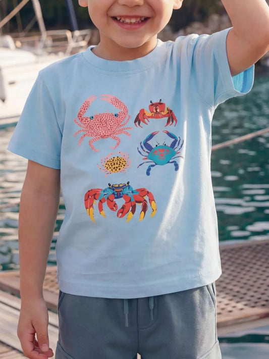 Children's Crab Round Neck T-Shirt - PBNJ FASHIONS
