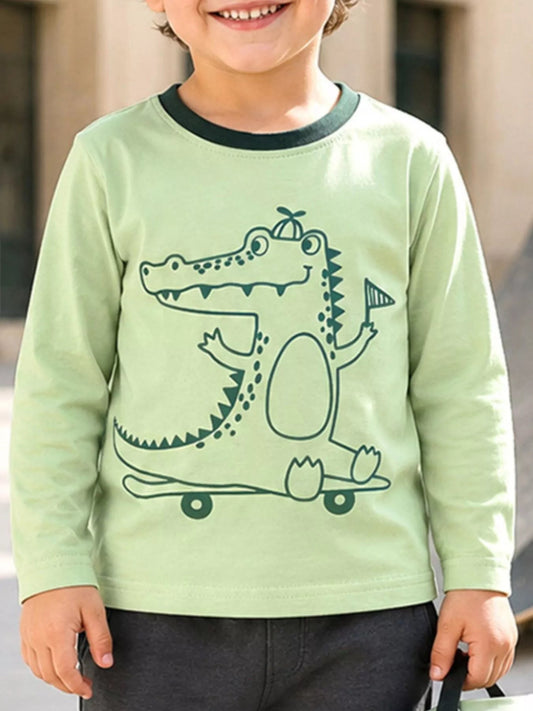 Children's Crocodile Graphic Long Sleeve T-Shirt - PBNJ FASHIONS