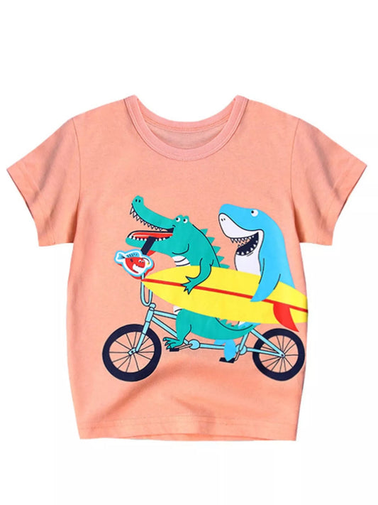 Children's Crocodile & Shark Round Neck T-Shirt - PBNJ FASHIONS