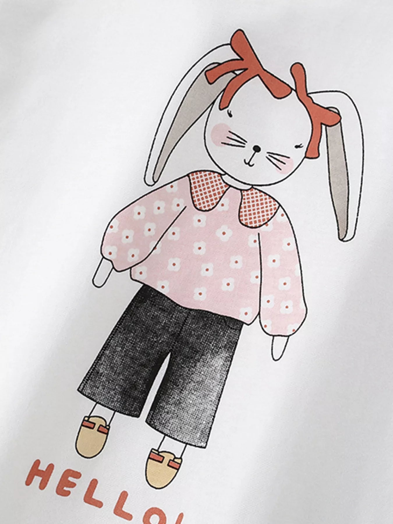 Children's Cute Bunny Graphic Short Sleeve T-Shirt - PBNJ FASHIONS