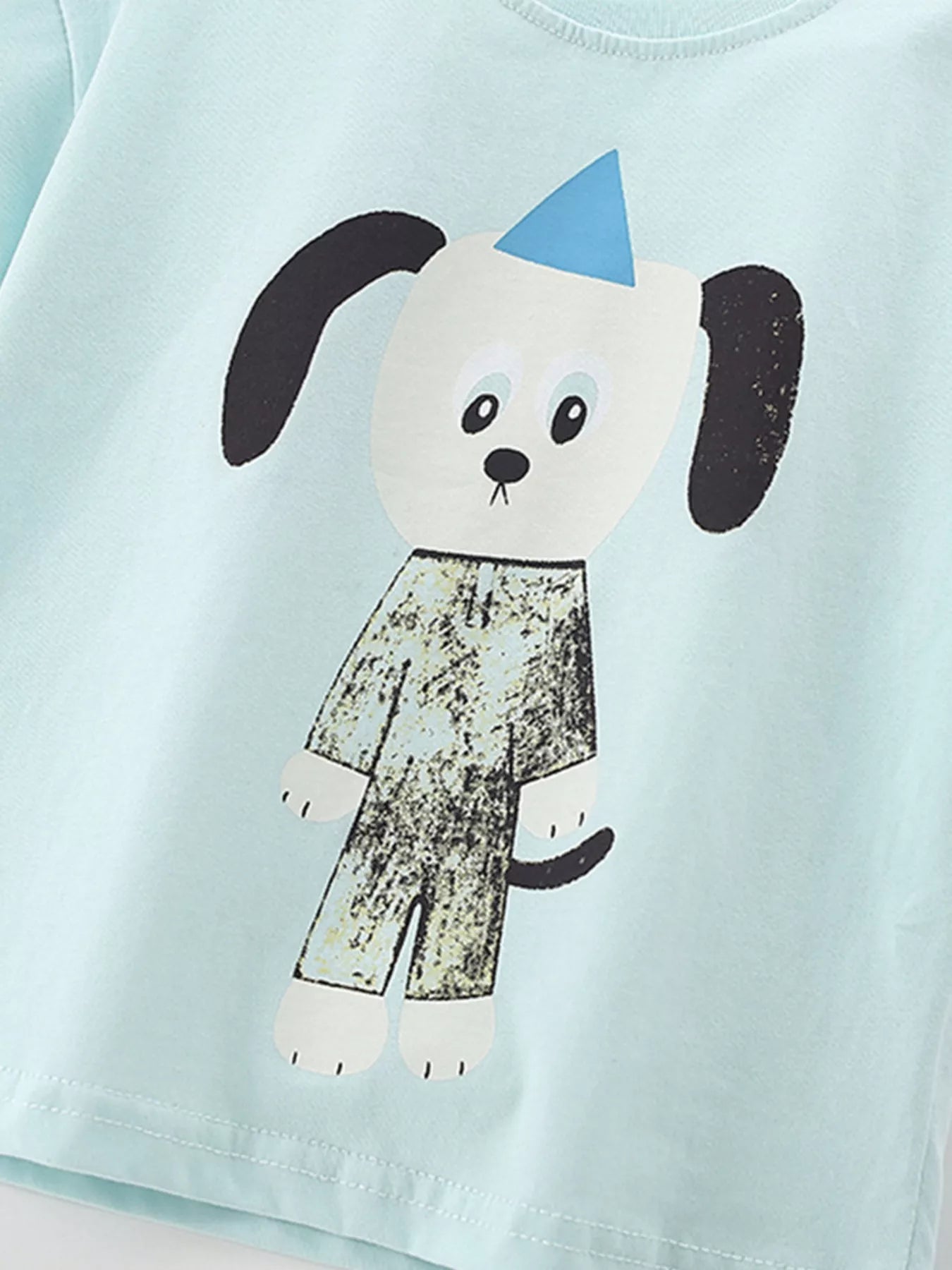Children's Cute Cartoon Dog Graphic Short Sleeve T-Shirt - PBNJ FASHIONS