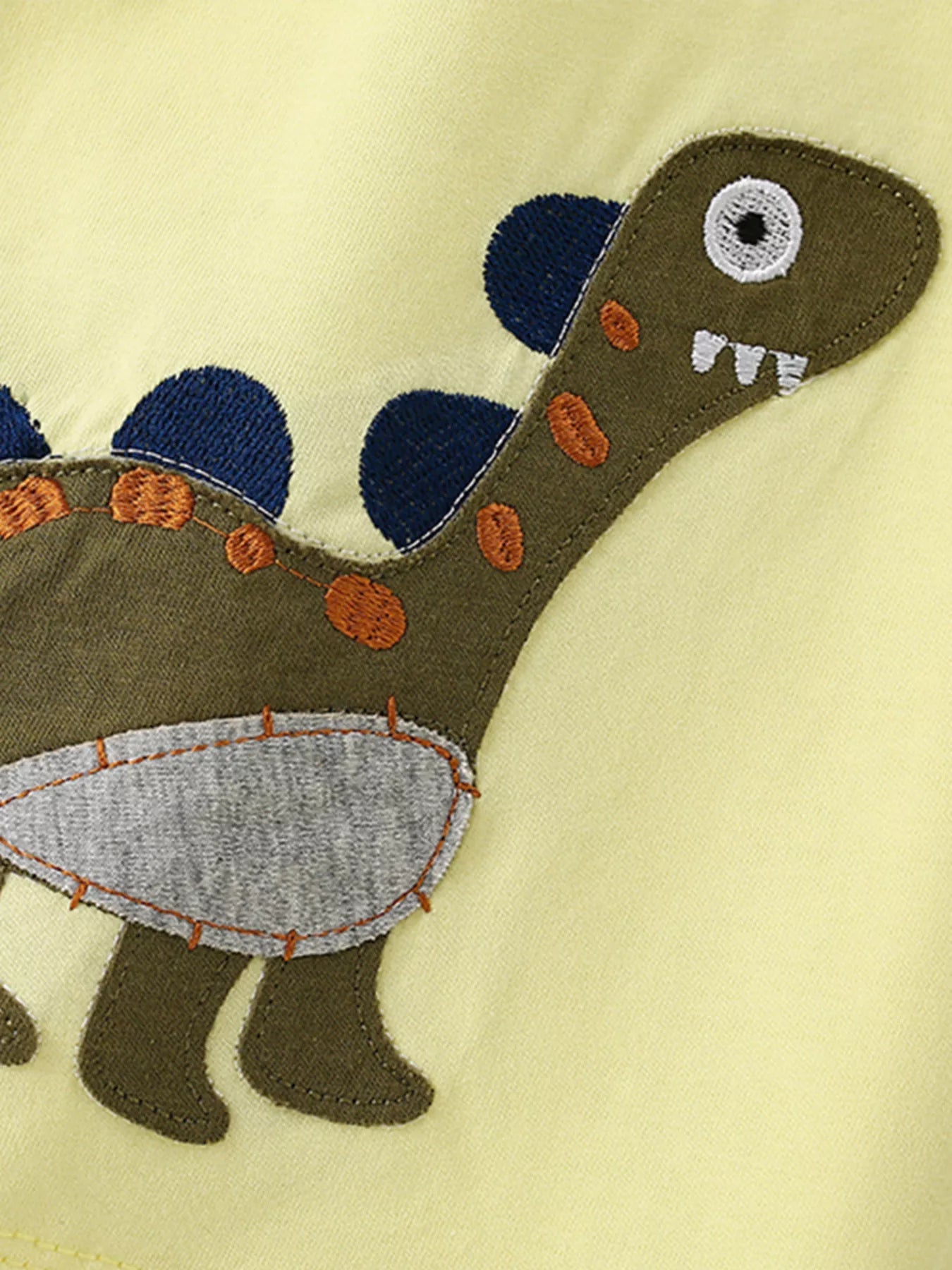 Children's Cute Dinosaur Applique Short Sleeve T-Shirt - PBNJ FASHIONS