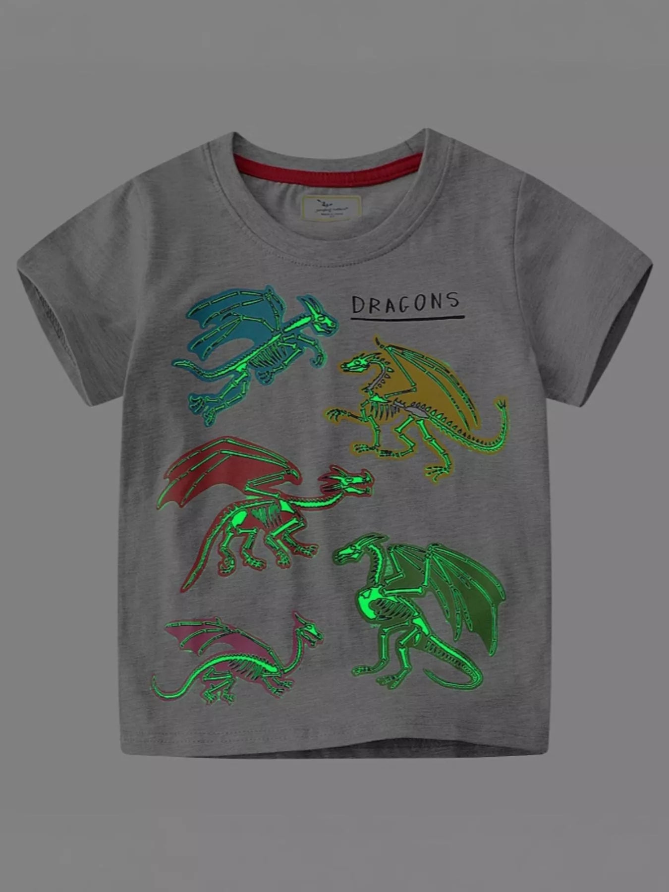 Children's Dinosaur Crew Neck Short Sleeve T-Shirt - PBNJ FASHIONS