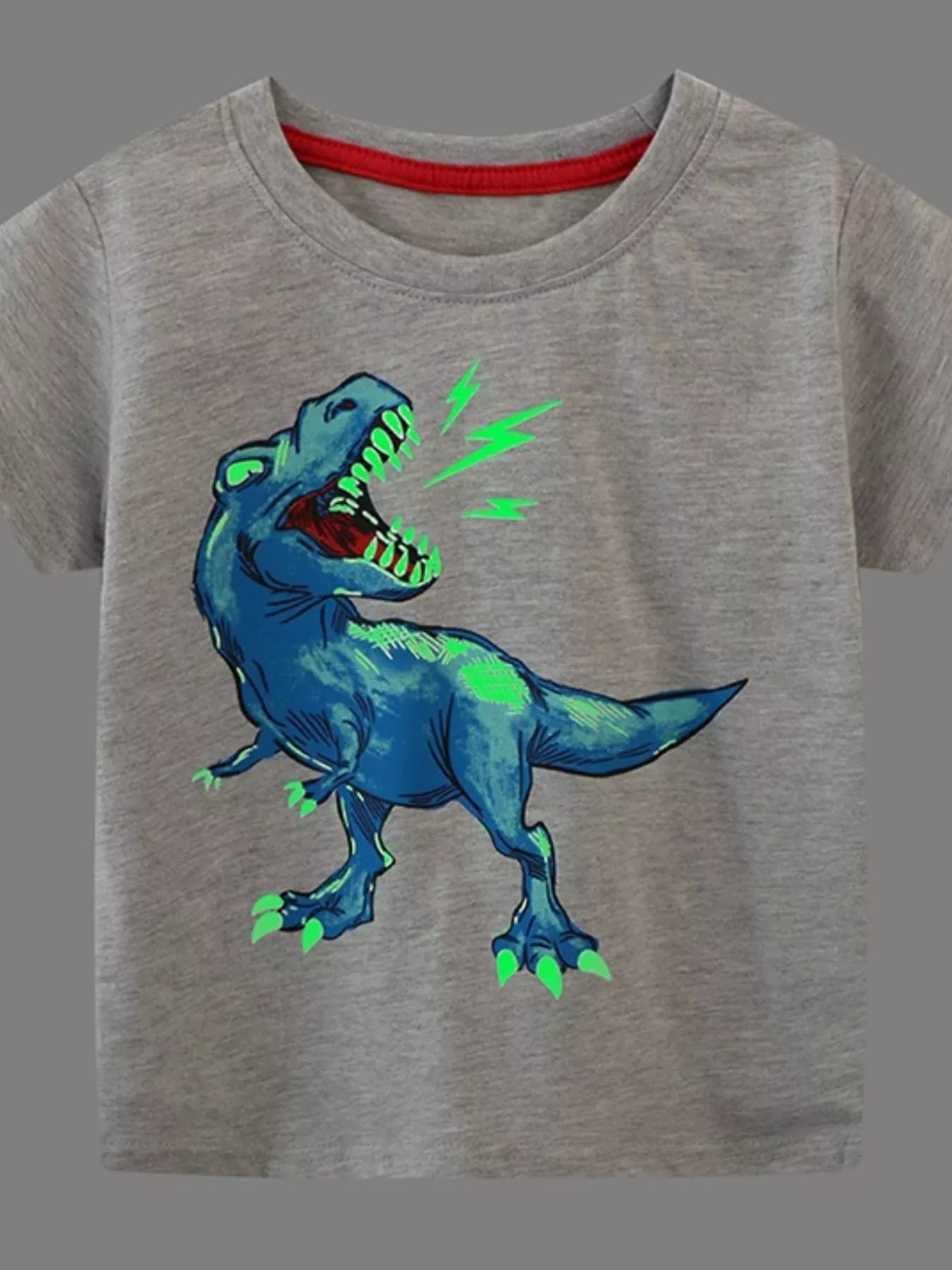 Children's Dinosaur Graphic Short Sleeve T-Shirt - PBNJ FASHIONS
